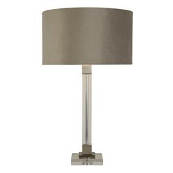 Scarborough Satin Nickel And Crystal Table Lamps