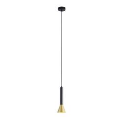 Signal Black And Gold Metal Single Ceiling Pendant 13611-1BGO