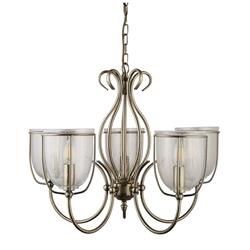 Silhouette 5 Light Antique Brass Ceiling Fitting 6355-5AB