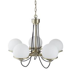 Sphere Antique Brass Five Arm Ceiling Pendant 7095-5AB