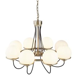 Sphere Antique Brass Eight Arm Ceiling Light 7098-8AB