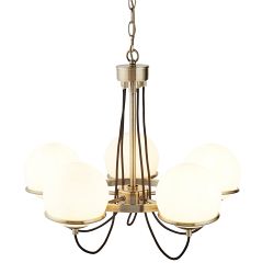 Sphere Antique Brass Five Arm Ceiling Pendant 7095-5AB