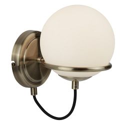 Sphere Antique Brass Single Wall Light 7091AB