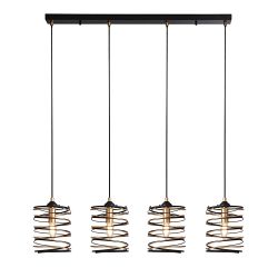 Spring Black And Gold 4 Bar Pendant 85583-4BGO