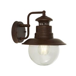 Station IP44 Outdoor Rustic Brown Wall Light 7652RU