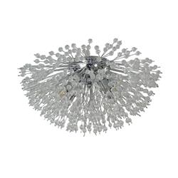 Sunburst Chrome And Crystal Beads 4 Light Flush Fitting 83420-4CC