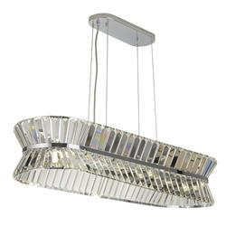 Uptown 10 Light Oval Chrome And Crystal Pendant 59410-10CC