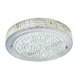 Florida LED Chrome Crystal Flush Ceiling Light Fitting 2714CC