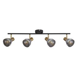 Westminster Black And Smoked 3 Light Ceiling Spot 23801-4SM