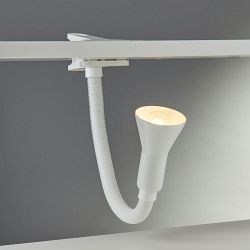 White Clamp On Desk Lamp 4122WH