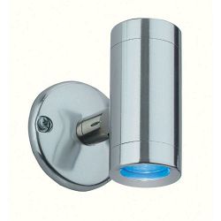 Aluminium Finish IP44 Blue Light LED Adjustable Spot 4218BL