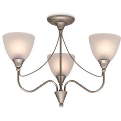 Santana 3 Arm Semi-Flush Ceiling Light 8039SS