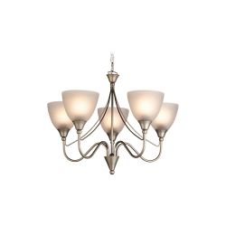 Santana 5 Light Satin Steel Ceiling Light 8040SS