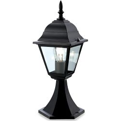 Traditional 4 Panel Outdoor Post Light P203BK