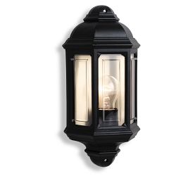 Villa Outdoor Half Lantern Wall Light 8751BK