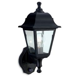 Oslo PIR Sensor Resin Wall Lantern 8400BK