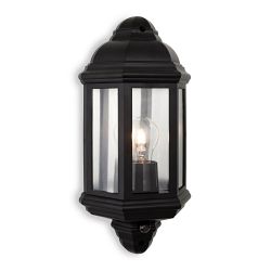 Park Polycarbonate PIR Half Lantern 8656BK