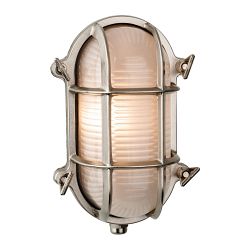 Nautic Nickel Oval Flush/Wall Light 3433NC