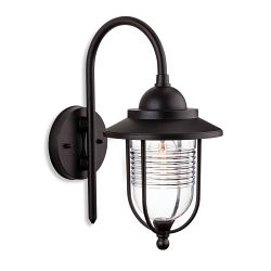 Oregon Swan Neck Outdoor Wall Light 4909BK