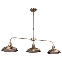 Lounge 3 Light Adjustable Pendant Light Antique Brass 3407AB