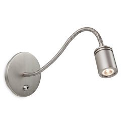 Ritz Brushed Nickel LED Flexi Wall Light 8607BN