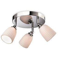 Metro IP44 Porcelain Bathroom Ceiling Light 7632CH