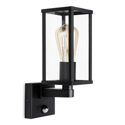 Dakota IP44 Black Outdoor PIR Wall Light 4126BK