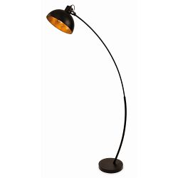 Lotus Black/Gold Finished Floor Lamp 3746BK