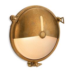 Nautic IP64 Circular Solid Brass Bulkhead Wall Light 3850BR