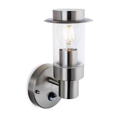 Darwin IP44 PIR Stainless Steel Outdoor Wall Light 2822ST