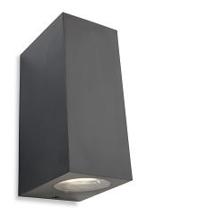 Hawk IP54 Cube Graphite Dual Outdoor Wall Light 2802GP