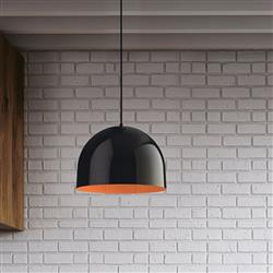 House Black Deep Domed Pendant 4862-20BKOR