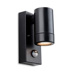 Ravel PIR Black Resin Outdoor Single Wall Light 2911BK