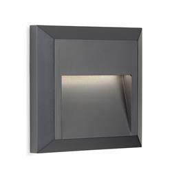 Enzo LED IP65 Graphite Square Outdoor Wall Light 3838GP