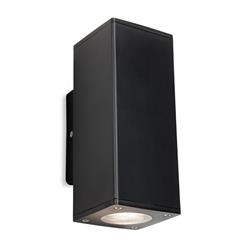 Ranger IP65 Rectangular Double Black Resin Outdoor Wall Light 4166BK