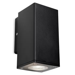 Ranger IP65 Rectangular Single Black Resin Outdoor Wall Light 4165BK