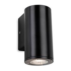 Ranger IP65 Tubular Single Black Resin Outdoor Wall Light 4163BK