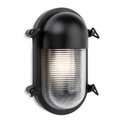 Turin IP44 Black Outdoor Bulkhead Light 4138BK