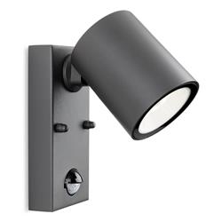 Vermont IP44 LED Graphite Outdoor PIR Adjustable Wall Light 4145GP