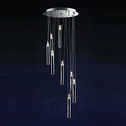 Eight Light Polished Chrome Ceiling Pendant Balcony 8