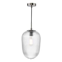 Abrielle Single Ribbed Glass Ceiling Pendant