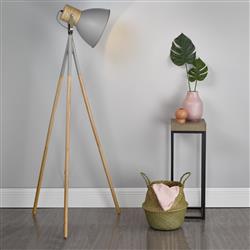 Adna Matt Grey And White Tripod Floor Lamp ADN4939