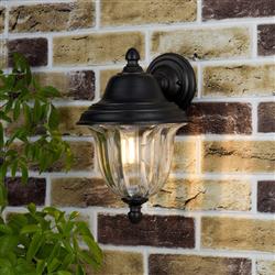 Aldgate IP44 Outdoor Wall Light Black Gold Finish ALD1635