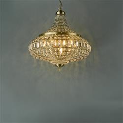 Asmara Crystal Antique Brass Ceiling Pendant ASM0675