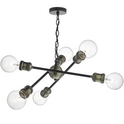 Brigade 6 Light Ceiling Pendant BRI0654