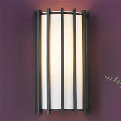 Cagliari Matt Black And Ivory Shade Single Wall Light CAG0722