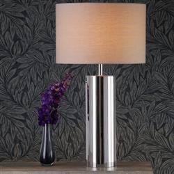 Cassandra Chrome Table lamp With Shade CAS4250