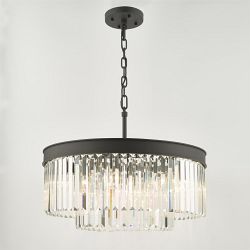 Celeus Crystal Chandlier Pendant Anthracite Finish CEL0622