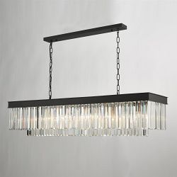 Celeus Crystal Pendant Ceiling Light Anthracite Finish CEL6422