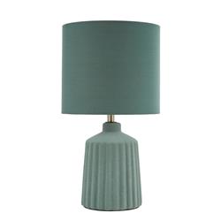 Chloris Green Shade And Small Ribbed Table Lamp CHL4124